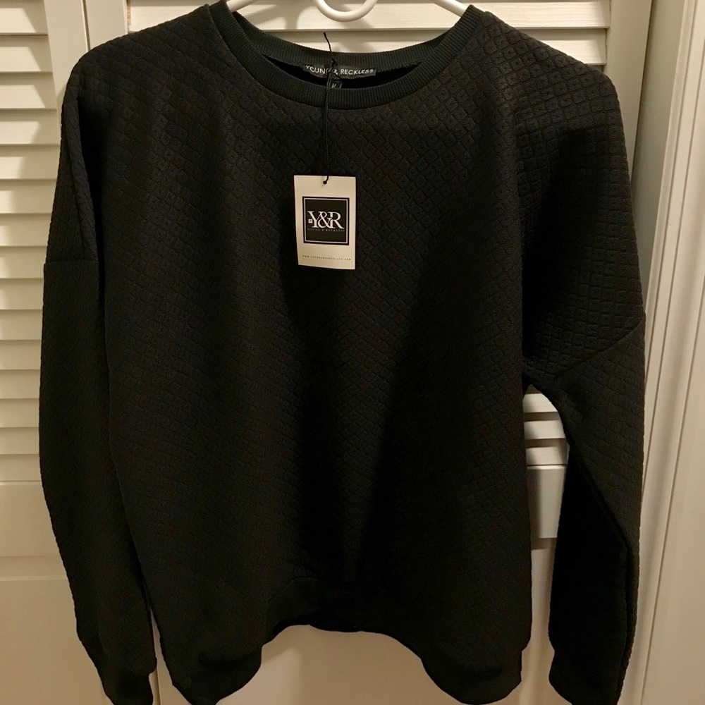 Young and Reckless Black Sweater